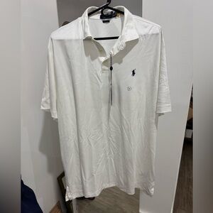 Ralph Lauren Classic Fit White Polo Shirt NWT Size XXL